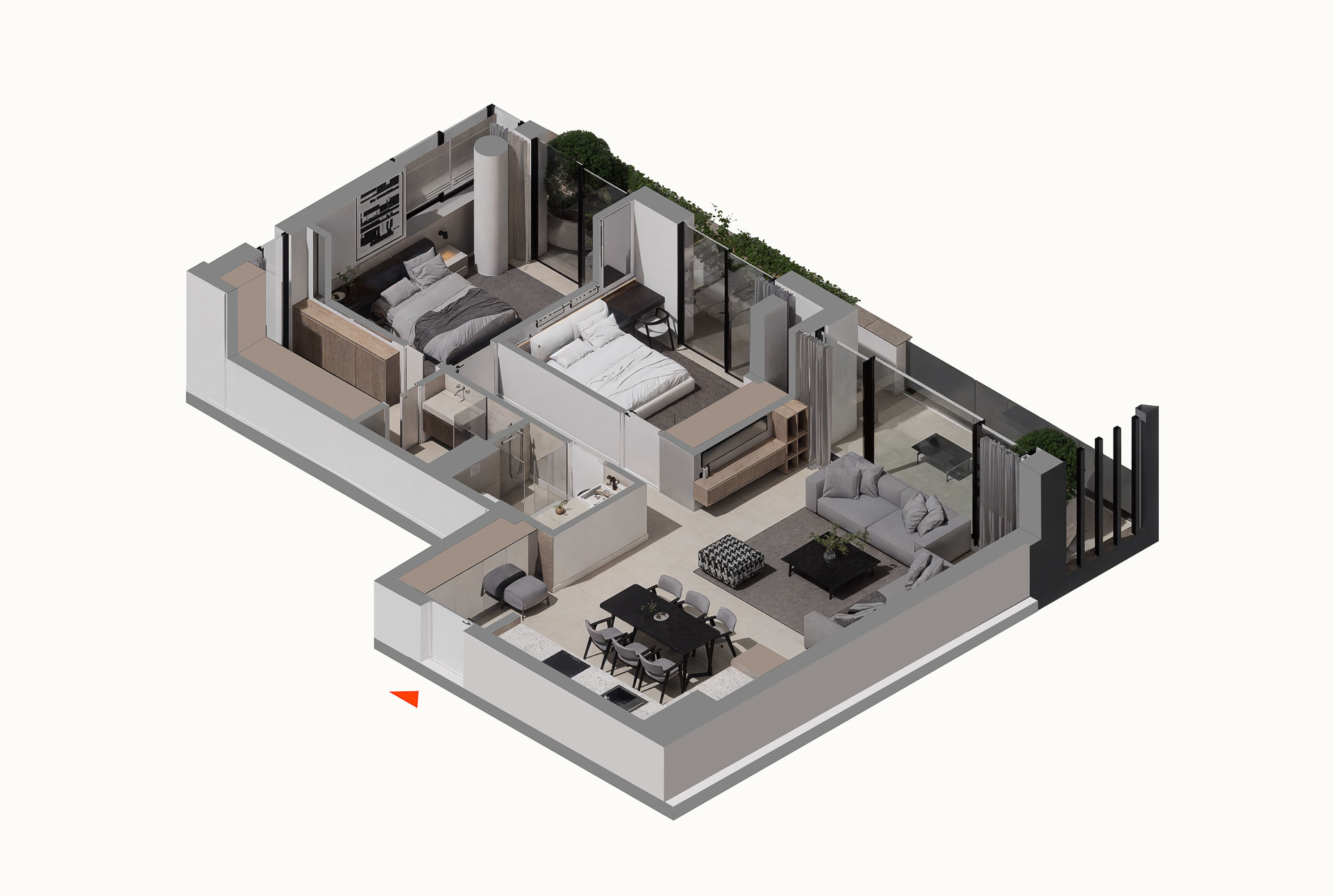 Stan 16 - 89.71 m² • Trosoban - VIP Home Požarevac novogradnja stanovi sa garažom